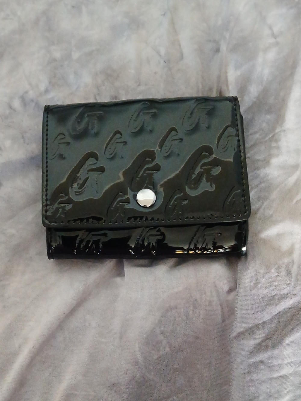 Small Monogram Matte Black Compact Wallet